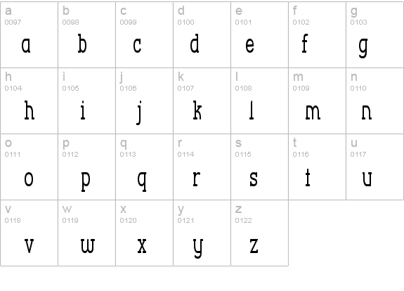 Street Corner Slab Narrow details - Free Fonts at FontZone.net