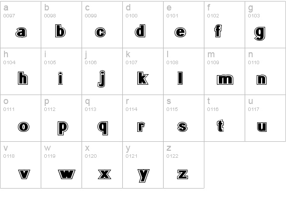 SURROUNDED large details - Free Fonts at FontZone.net