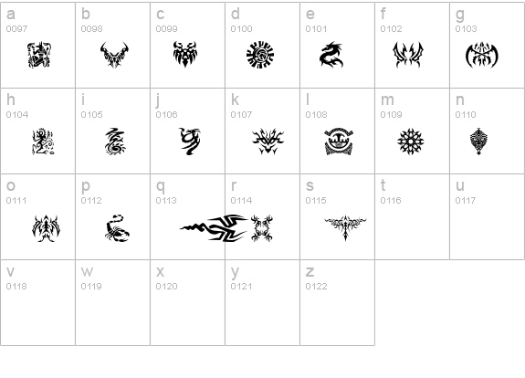 Tattoo details - Free Fonts at FontZone.net