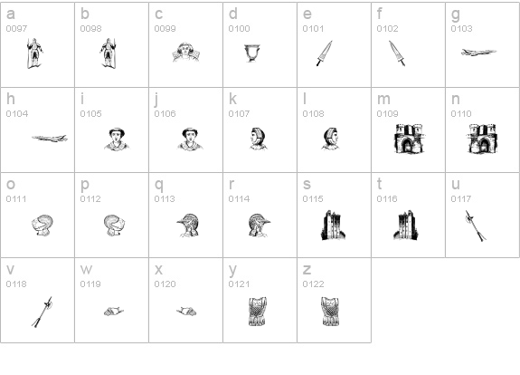 the middle ages I details - Free Fonts at FontZone.net