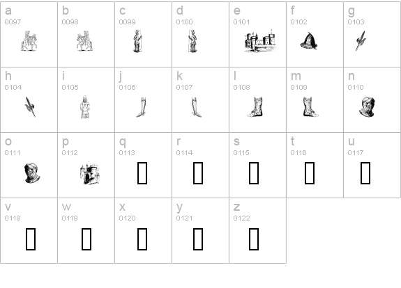 the middle ages II details - Free Fonts at FontZone.net