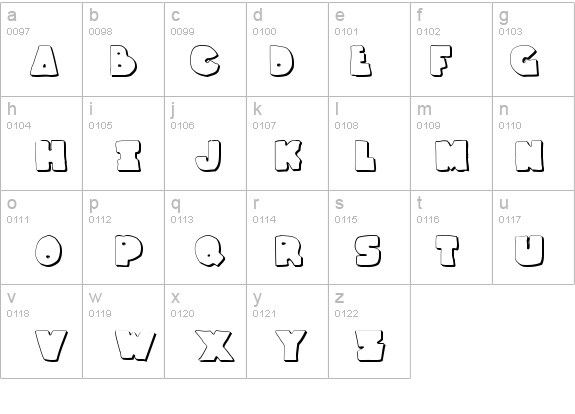 Thunder Thighs Shadow details - Free Fonts at FontZone.net