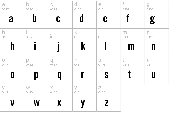 TradeGothic-BoldCondTwenty details - Free Fonts at FontZone.net