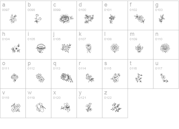Traditional Floral Design II details - Free Fonts at FontZone.net