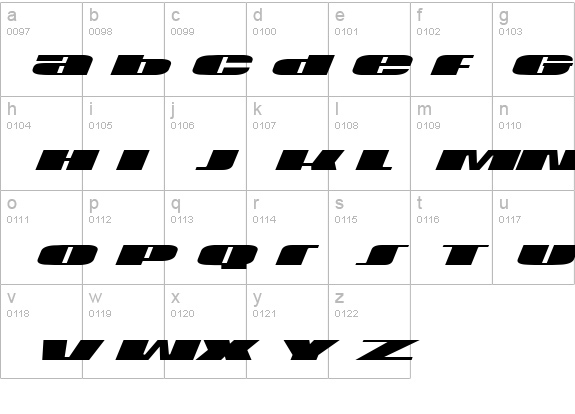 U.S.A. Italic details - Free Fonts at FontZone.net
