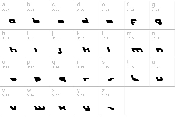 uni-sol left details - Free Fonts at FontZone.net
