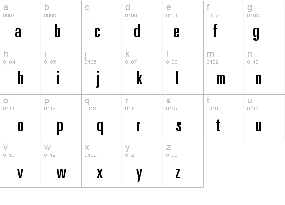 Univers-UltraCondensed details - Free Fonts at FontZone.net