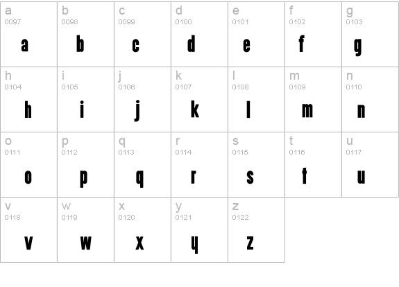 Utility BoldCondensed details - Free Fonts at FontZone.net