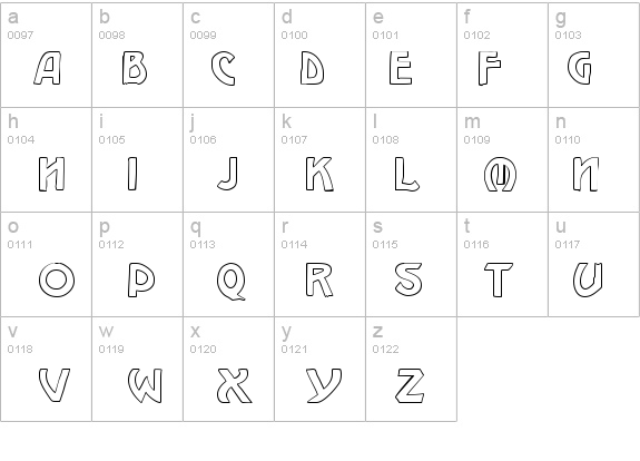 W.J. Pearce hollow details - Free Fonts at FontZone.net