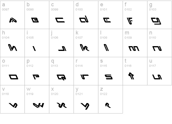 Xephyr Leftalic details - Free Fonts at FontZone.net