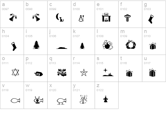 Xmas 97 details - Free Fonts at FontZone.net
