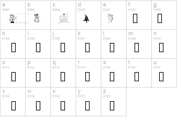 Xmas Clipart details - Free Fonts at FontZone.net