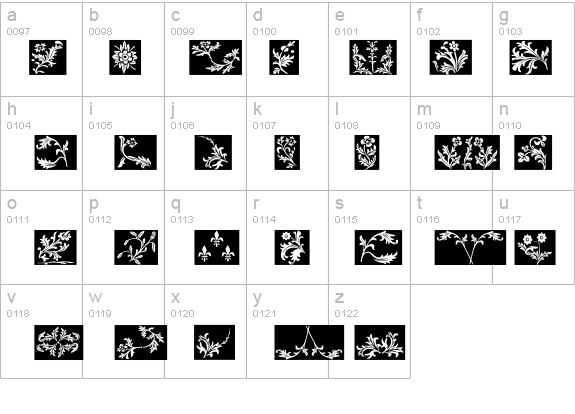 YY Old English Dingbats  details - Free Fonts at FontZone.net