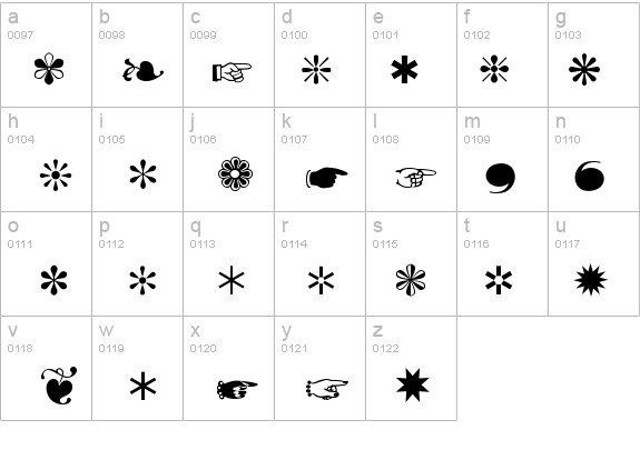 Zapf Dingbats 200* details - Free Fonts at FontZone.net