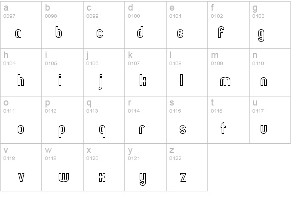 Zillah Modern Ouline details - Free Fonts at FontZone.net