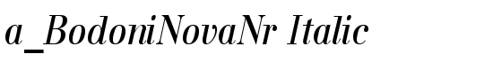 a_BodoniNovaNr Italic - Download Thousands of Free Fonts at FontZone.net