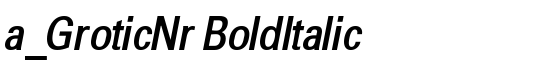 a_GroticNr BoldItalic - Download Thousands of Free Fonts at FontZone.net