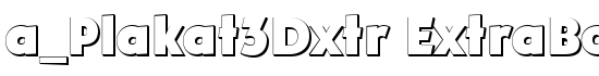 a_Plakat3Dxtr ExtraBold - Download Thousands of Free Fonts at FontZone.net