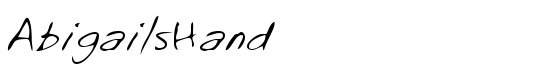 AbigailsHand - Download Thousands of Free Fonts at FontZone.net