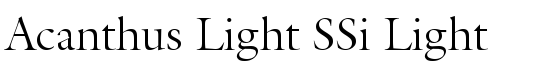 Acanthus Light SSi Light - Download Thousands of Free Fonts at FontZone.net