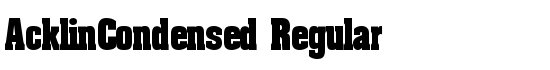 AcklinCondensed Regular - Download Thousands of Free Fonts at FontZone.net