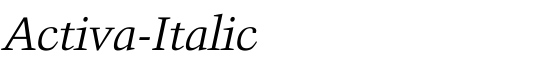 Activa-Italic - Download Thousands of Free Fonts at FontZone.net