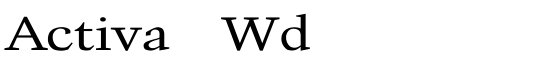 Activa Wd - Download Thousands of Free Fonts at FontZone.net