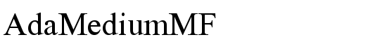 AdaMediumMF - Download Thousands of Free Fonts at FontZone.net