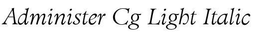 Administer Cg Light Italic - Download Thousands of Free Fonts at FontZone.net