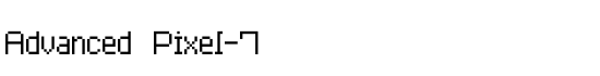 Advanced Pixel-7 - Download Thousands of Free Fonts at FontZone.net