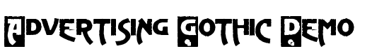 Advertising Gothic Demo - Download Thousands of Free Fonts at FontZone.net