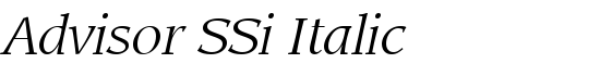 Advisor SSi Italic - Download Thousands of Free Fonts at FontZone.net