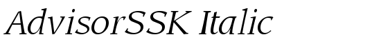 AdvisorSSK Italic - Download Thousands of Free Fonts at FontZone.net