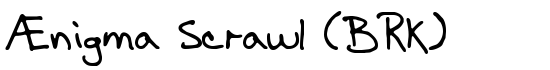Ã†nigma Scrawl (BRK) - Download Thousands of Free Fonts at FontZone.net