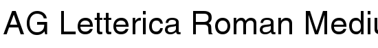 AG Letterica Roman Medium - Download Thousands of Free Fonts at FontZone.net