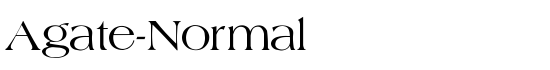 Agate-Normal - Download Thousands of Free Fonts at FontZone.net