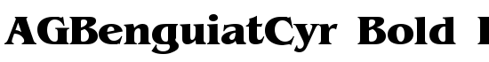 AGBenguiatCyr Bold Bold - Download Thousands of Free Fonts at FontZone.net