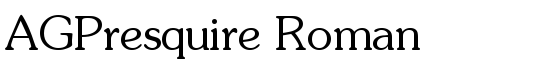 AGPresquire Roman - Download Thousands of Free Fonts at FontZone.net