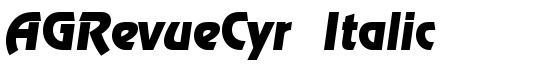 AGRevueCyr Italic - Download Thousands of Free Fonts at FontZone.net