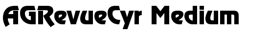 AGRevueCyr Medium - Download Thousands of Free Fonts at FontZone.net