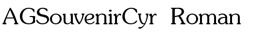 AGSouvenirCyr Roman - Download Thousands of Free Fonts at FontZone.net