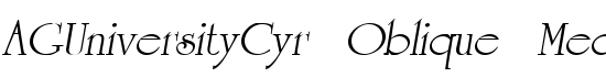 AGUniversityCyr Oblique Medium - Download Thousands of Free Fonts at FontZone.net