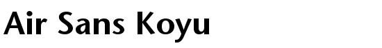 Air Sans Koyu - Download Thousands of Free Fonts at FontZone.net