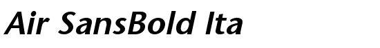Air SansBold Ita - Download Thousands of Free Fonts at FontZone.net