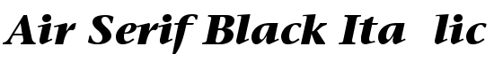 Air Serif Black Ita  lic - Download Thousands of Free Fonts at FontZone.net