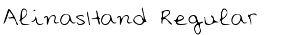 AlinasHand Regular - Download Thousands of Free Fonts at FontZone.net