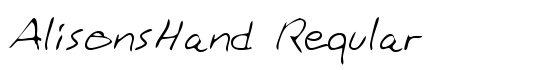 AlisonsHand Regular - Download Thousands of Free Fonts at FontZone.net