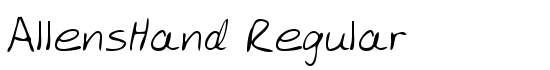 AllensHand Regular - Download Thousands of Free Fonts at FontZone.net