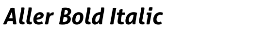Aller Bold Italic - Download Thousands of Free Fonts at FontZone.net