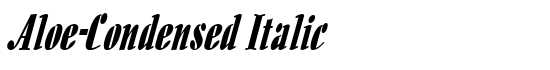 Aloe-Condensed Italic - Download Thousands of Free Fonts at FontZone.net